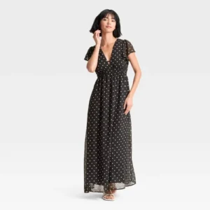 Women's Dolman Short Sleeve Maxi A-Line Dress - A New Day