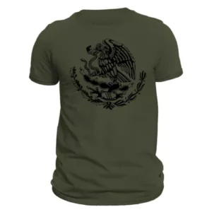Mexican Flag Eagle T-Shirt- Playera De Bandera De Mexico Con El Aguila