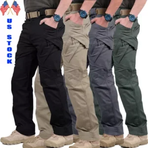US Men Tactical Cargo Pants Soldier Straight-fit Work Combat Trousers Outdoor AA
